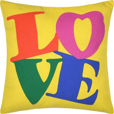 HomeMaison Coussin polycoton imprimé LOVE - Publicité HomeMaison Coussin polycoton imprimé LOVE - Publicité