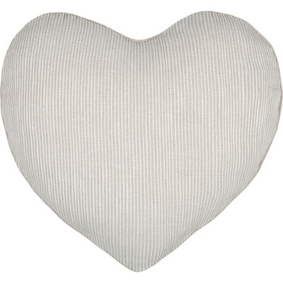 HomeMaison Coussin cœur rayures poly-coton - Publicité HomeMaison Coussin cœur rayures poly-coton - Publicité