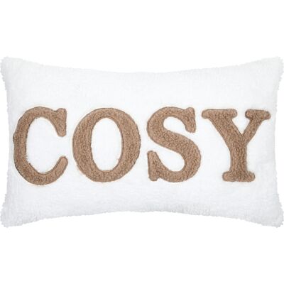 HomeMaison "Coussin en polaire avec message brodé ""Cosy""" - Publicité HomeMaison "Coussin en polaire avec message brodé ""Cosy""" - Publicité