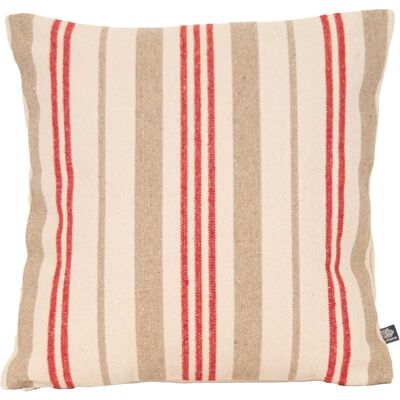HomeMaison Coussin décoratif matelassé à rayures en toile canevas - Publicité HomeMaison Coussin décoratif matelassé à rayures en toile canevas - Publicité