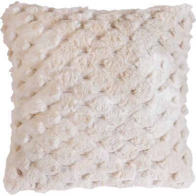 HomeMaison Coussin Imitation Fourrure avec Relief Géométrique - Publicité HomeMaison Coussin Imitation Fourrure avec Relief Géométrique - Publicité
