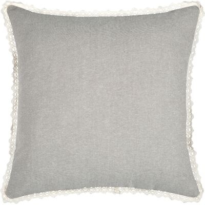 HomeMaison Coussin décoratif 100% coton finition dentelle - Publicité HomeMaison Coussin décoratif 100% coton finition dentelle - Publicité