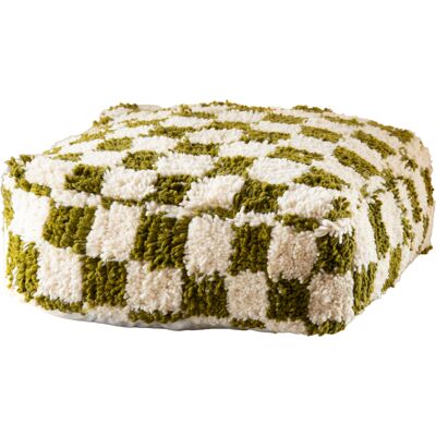 HomeMaison Pouf damier en laine avec garnissage - Publicité HomeMaison Pouf damier en laine avec garnissage - Publicité