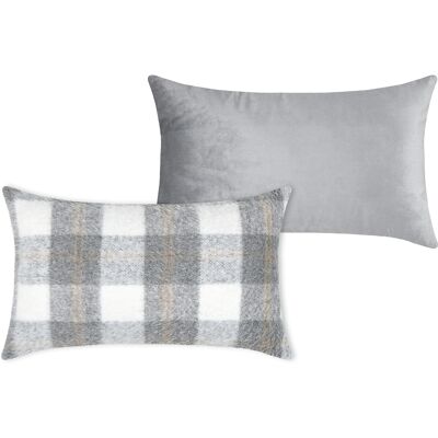 HomeMaison Coussin rectangulaire à carreaux effet laine - Publicité HomeMaison Coussin rectangulaire à carreaux effet laine - Publicité