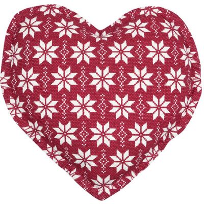 HomeMaison Coussin coeur esprit chalet traditionnel - Publicité HomeMaison Coussin coeur esprit chalet traditionnel - Publicité