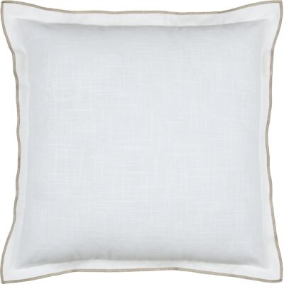 HomeMaison Coussin coton volant plat feston noir - Publicité HomeMaison Coussin coton volant plat feston noir - Publicité