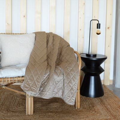HomeMaison Plaid Canapé en velours matelassé - Publicité HomeMaison Plaid Canapé en velours matelassé - Publicité