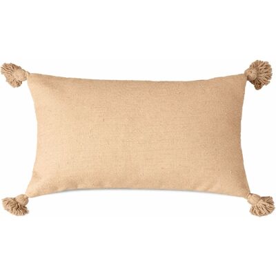 HomeMaison Housse de coussin en laine à pompons - Publicité HomeMaison Housse de coussin en laine à pompons - Publicité