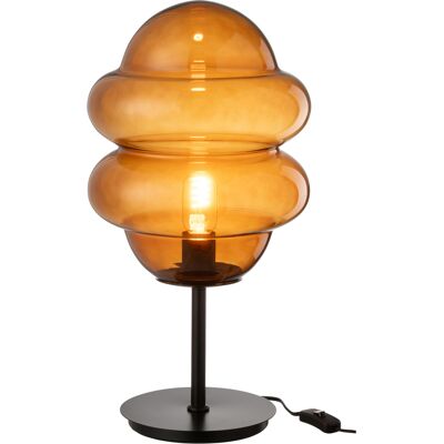 HomeMaison Lampe à poser en verre fumé design vintage - Publicité HomeMaison Lampe à poser en verre fumé design vintage - Publicité