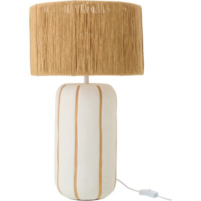 HomeMaison Lampe à poser en poterie avec abat-jour cylindrique - Publicité HomeMaison Lampe à poser en poterie avec abat-jour cylindrique - Publicité