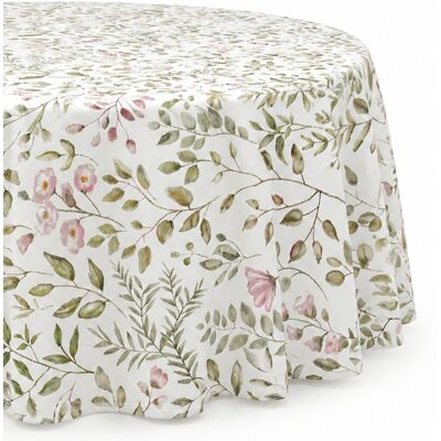 HomeMaison Nappe ronde en coton enduit anti-tache motif végétal - Publicité HomeMaison Nappe ronde en coton enduit anti-tache motif végétal - Publicité