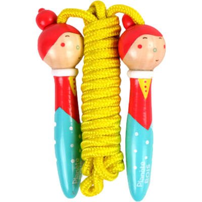 MGM Corde à sauter enfant 220cm en Bois bleu et rouge - Publicité MGM Corde à sauter enfant 220cm en Bois bleu et rouge - Publicité