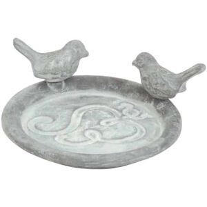 Esschert Design Soucoupe pour pot avec oiseaux gris - Publicité Esschert Design Soucoupe pour pot avec oiseaux gris - Publicité