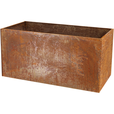 Esschert Design Bac à fleur rectangulaire extérieur métal aspect rouille - Publicité Esschert Design Bac à fleur rectangulaire extérieur métal aspect rouille - Publicité