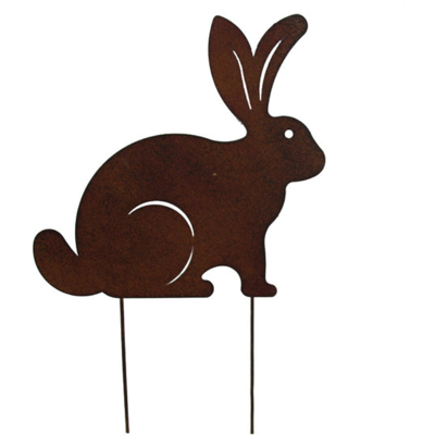 Fleur Lapin en métal - Déco jardin 30cm - Publicité Fleur Lapin en métal - Déco jardin 30cm - Publicité