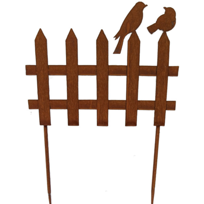 Fleur Bordure deux oiseaux en métal - Déco jardin 46cm - Publicité Fleur Bordure deux oiseaux en métal - Déco jardin 46cm - Publicité