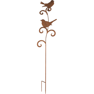 Fleur Oiseaux en métal - Déco jardin 119cm - Publicité Fleur Oiseaux en métal - Déco jardin 119cm - Publicité