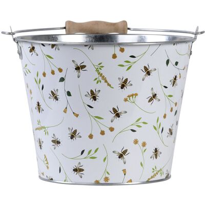 Esschert Design Seau en zinc 27 cm imprimé abeilles - Publicité Esschert Design Seau en zinc 27 cm imprimé abeilles - Publicité