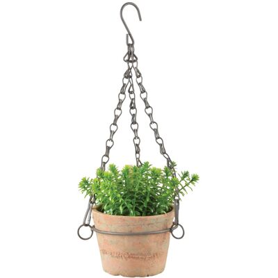 Esschert Design Pot suspendu en terre cuite 10 cm - Publicité Esschert Design Pot suspendu en terre cuite 10 cm - Publicité