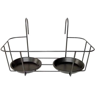 Esschert Design Support 2 pots pour balcon 26cm - Publicité Esschert Design Support 2 pots pour balcon 26cm - Publicité