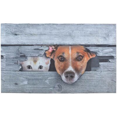 Esschert Design Tapis Chien et chat 76 x 46 cm - Publicité Esschert Design Tapis Chien et chat 76 x 46 cm - Publicité