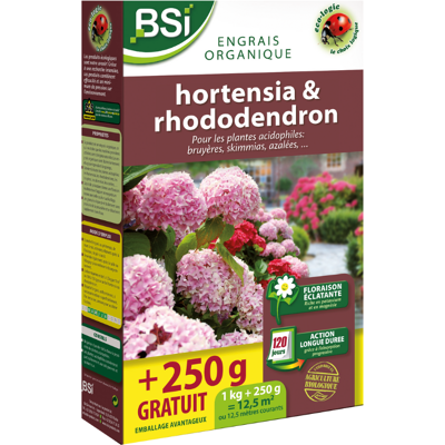 Engrais organique pour jardin - Hortensia/Rhododendron - 12,5m - Publicité Engrais organique pour jardin - Hortensia/Rhododendron - 12,5m - Publicité