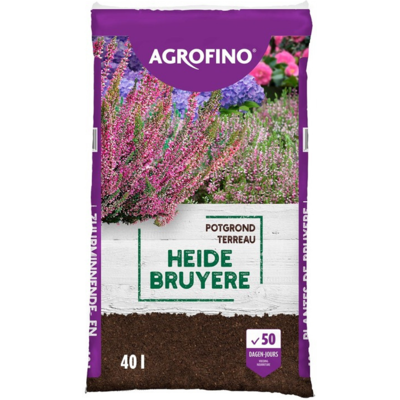 Fleur Terreau plantes de bruyère Agrofino 50 jours de nutriments 40L - Publicité Fleur Terreau plantes de bruyère Agrofino 50 jours de nutriments 40L - Publicité