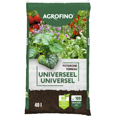 Fleur Terreau usage universel Agrofino BIO nature 100 jours de nutrition 40L - Publicité Fleur Terreau usage universel Agrofino BIO nature 100 jours de nutrition 40L - Publicité