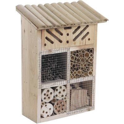 Aubry Gaspard Hôtel à insectes bois & bambou Haut 28cm - Publicité Aubry Gaspard Hôtel à insectes bois & bambou Haut 28cm - Publicité