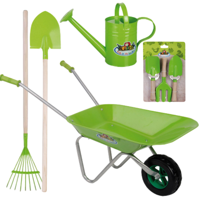 Esschert Design Outils de Jardinage Enfants en bois et métal - Publicité Esschert Design Outils de Jardinage Enfants en bois et métal - Publicité