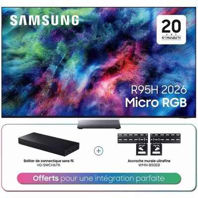 Samsung TMR85R95H + BOÎTIER DE CONNECTIQUE SANS FIL + ACCROCHE MURALE ULTRAFINE - Téléviseur Micro RGB UHD-4K 216 cm> - Publicité Samsung TMR85R95H + BOÎTIER DE CONNECTIQUE SANS FIL + ACCROCHE MURALE ULTRAFINE - Téléviseur Micro RGB UHD-4K 216 cm> - Publicité