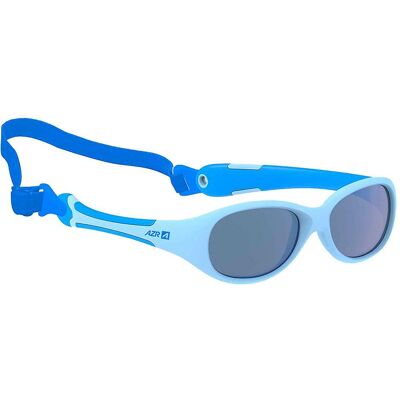 AZR - Teddy Bleue Vernie Gris Miroir - Lunettes de soleil - Publicité AZR - Teddy Bleue Vernie Gris Miroir - Lunettes de soleil - Publicité