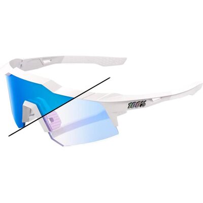 100% - Speedcraft Xs Bastille Pearl White Glitter Blue Mirror Photochromic Lens - Lunettes de soleil - Publicité 100% - Speedcraft Xs Bastille Pearl White Glitter Blue Mirror Photochromic Lens - Lunettes de soleil - Publicité