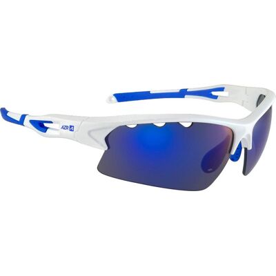 AZR - Huez Blanche Vernie Bleue Photochromique Bleue - Lunettes de soleil - Publicité AZR - Huez Blanche Vernie Bleue Photochromique Bleue - Lunettes de soleil - Publicité