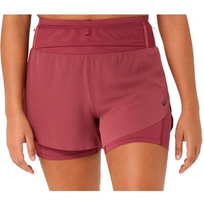 Asics - Fujitrail Elite W's Brisket Red - XS - Short de trail - Publicité Asics - Fujitrail Elite W's Brisket Red - XS - Short de trail - Publicité