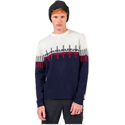 Rossignol - Patterned Crewneck Dark Navy - XL - Pull - Publicité Rossignol - Patterned Crewneck Dark Navy - XL - Pull - Publicité
