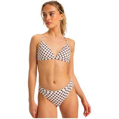 Roxy - Roxy Pro Wave - Bas de Bikini échancré Cloud Dancer Polkabiscus Good - S - Maillot de bain - Publicité Roxy - Roxy Pro Wave - Bas de Bikini échancré Cloud Dancer Polkabiscus Good - S - Maillot de bain - Publicité
