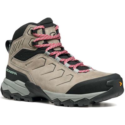 Scarpa - Moraine Mid Pro Gore-Tex Wmn Mineral - 38 - Chaussures de randonnée - Publicité Scarpa - Moraine Mid Pro Gore-Tex Wmn Mineral - 38 - Chaussures de randonnée - Publicité