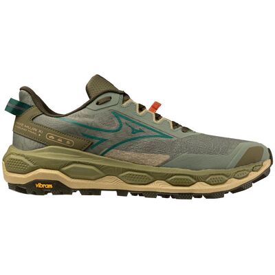Mizuno - Wave Mujin 11 Sea Spray Aventurine Martini O - 11 - Chaussures de trail - Publicité Mizuno - Wave Mujin 11 Sea Spray Aventurine Martini O - 11 - Chaussures de trail - Publicité