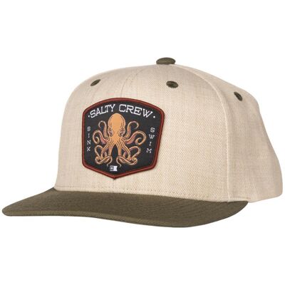 Salty Crew - Tako Club Snapback Natural Olive - Casquette - Publicité Salty Crew - Tako Club Snapback Natural Olive - Casquette - Publicité