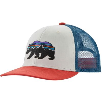 Patagonia - Kid's Trucker Hat Fitz Roy Bear Birch White - Casquette - Publicité Patagonia - Kid's Trucker Hat Fitz Roy Bear Birch White - Casquette - Publicité