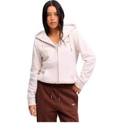 Superdry - Signature Emb Borg Zip Hoodie Wind Chime Grey - 12 - Sweat - Publicité Superdry - Signature Emb Borg Zip Hoodie Wind Chime Grey - 12 - Sweat - Publicité