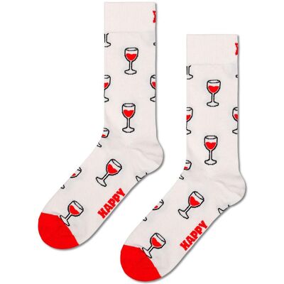 Happy Socks - Crew Socks French Edition Wine Beige - 41-46 - Chaussettes - Publicité Happy Socks - Crew Socks French Edition Wine Beige - 41-46 - Chaussettes - Publicité