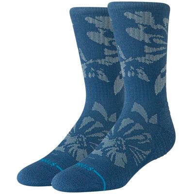 Stance - Perf Run Crew Mid Cushion Sock Flora Scan Deep Teal - M - Chaussettes de trail - Publicité Stance - Perf Run Crew Mid Cushion Sock Flora Scan Deep Teal - M - Chaussettes de trail - Publicité