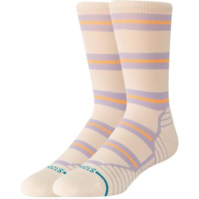 Stance - Perf Run Womens Crew Mid Cushion Sock Beam Stripe Oatmeal - M - Chaussettes de trail - Publicité Stance - Perf Run Womens Crew Mid Cushion Sock Beam Stripe Oatmeal - M - Chaussettes de trail - Publicité