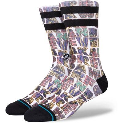 Stance - Crew Sock Wakanda Forever White - L - Chaussettes - Publicité Stance - Crew Sock Wakanda Forever White - L - Chaussettes - Publicité