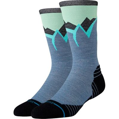Stance - Perf Run Wool Crew Light Cushion Sock Icy Mountain Indigo - L - Chaussettes de trail - Publicité Stance - Perf Run Wool Crew Light Cushion Sock Icy Mountain Indigo - L - Chaussettes de trail - Publicité