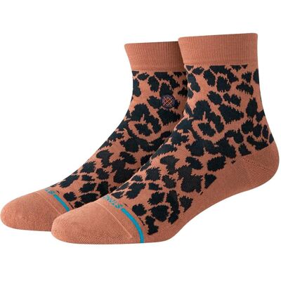 Stance - Mid Sock Love Leopard Brown - M - Chaussettes - Publicité Stance - Mid Sock Love Leopard Brown - M - Chaussettes - Publicité