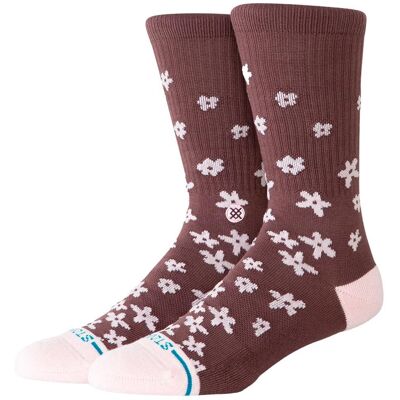 Stance - Women Crew Sock Floral Dreams Brown - M - Chaussettes - Publicité Stance - Women Crew Sock Floral Dreams Brown - M - Chaussettes - Publicité