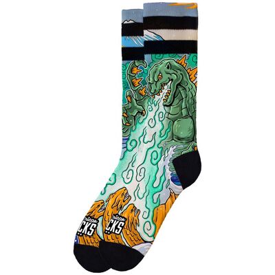 American Socks - The Original Signature Kaiju King - L-XL - Chaussettes - Publicité American Socks - The Original Signature Kaiju King - L-XL - Chaussettes - Publicité